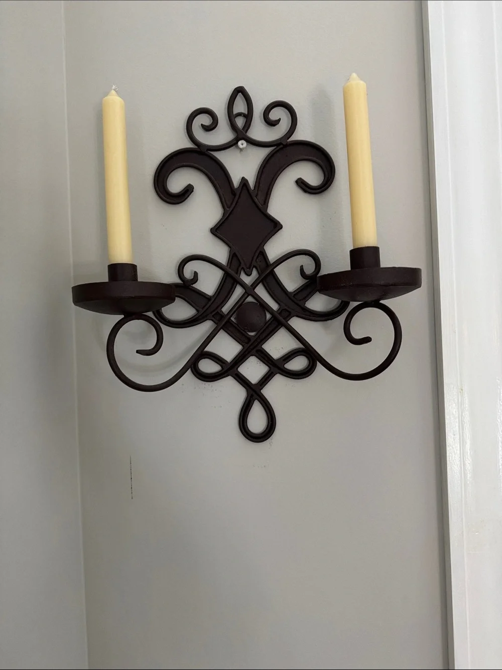 Ballard designs Decorative Brown Metal Wall Candle Sconces - Set of 2